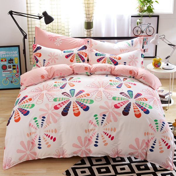 

cotton printing four-piece ins wind cotton girl small fresh simple princess wind four-piece children's bedding set 2019 new