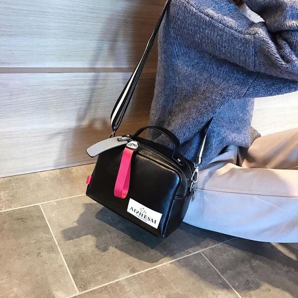 

women bags double zipper solid color shoulder crossbody bag handbag