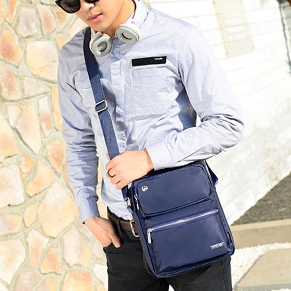 

nylon messenger bag for men solid flap bag college style contracted joker crossbody lightweight practical shoulder