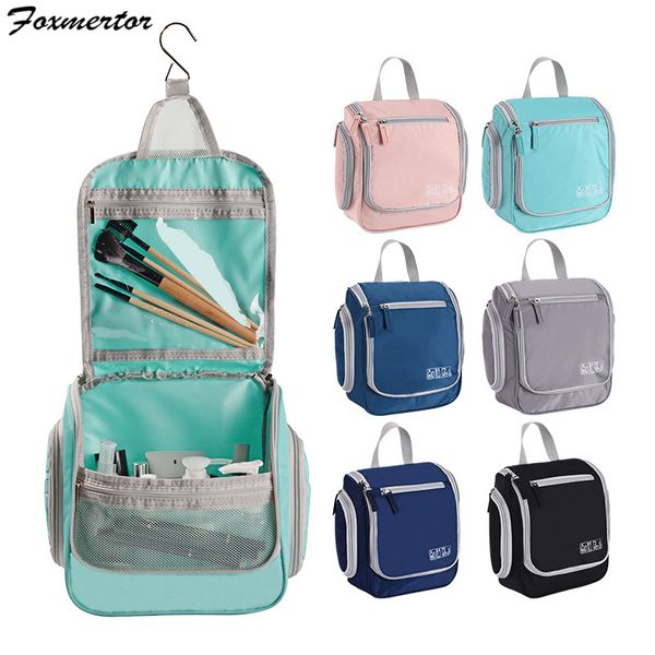 

foxmertor quality travel toiletry bag organizer bag for women makeup hanging toiletries men travel accessories with hook 6 color