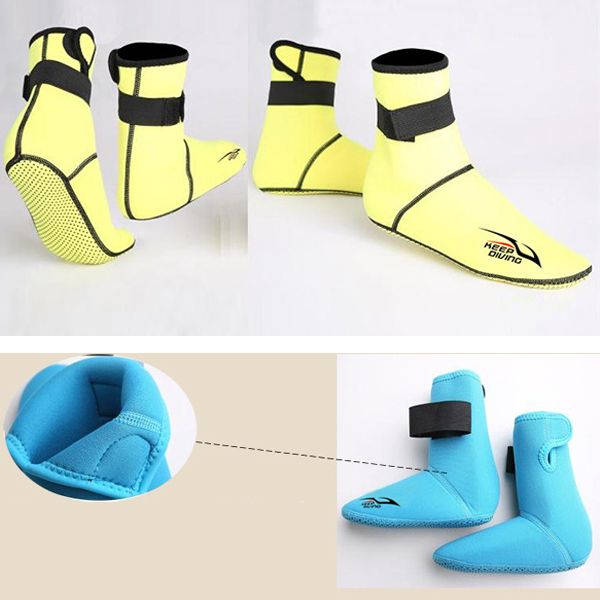 

new 1pair swimming surfing socks thicken breathable hi neoprene boots for water sports lmh66, Black