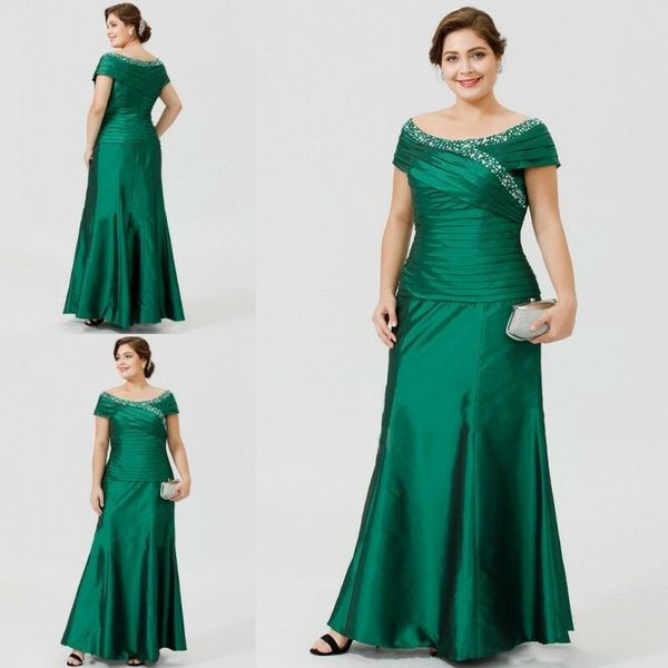 

green 2019 mermaid mother of the bride dresses lace crystal short sleeves wedding guest dress floor length elegant mother gowns, Black;red