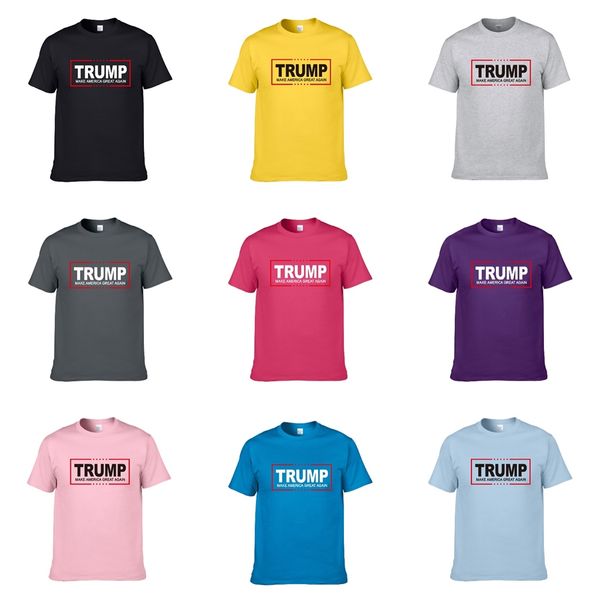 

оптово новые 2020 летнего дизайнер мужского трампа t-shirt мода заплатка повседневной короткого рукав футболка мужчины slim fit trump футбол, White;black