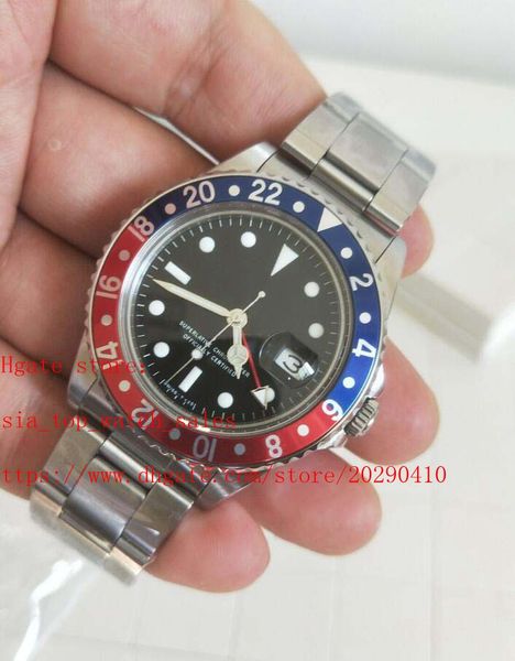 

3 style bp factory latest version 1675 gmt vintage luxury watches 40mm black dial asia 2813 mechanical automatic mens watches, Slivery;brown