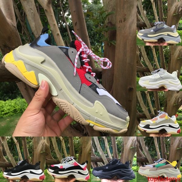 

fashion plate-forme triple s platform casual shoes mens womens luxury shoes dating triple black white golden ourdoor designer sneakers 36-45