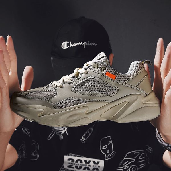 

breathable autumn men shoes sneakers 2019 big size 46 casual male footwear for fashion mesh casual shoes men sneakers rmc-079, Black