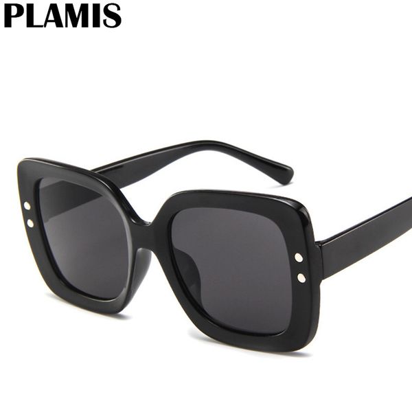 

крупногабаритные солнцезащитные очки женщины luxury transparent gradient вс очки большой кадр урожай eyewear uv400 очки для леди, White;black