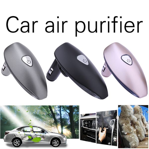 

car interior odor removal anion fragrance diffuser with 2 usb charging port auto car fragrance spray air freshener 3 colors