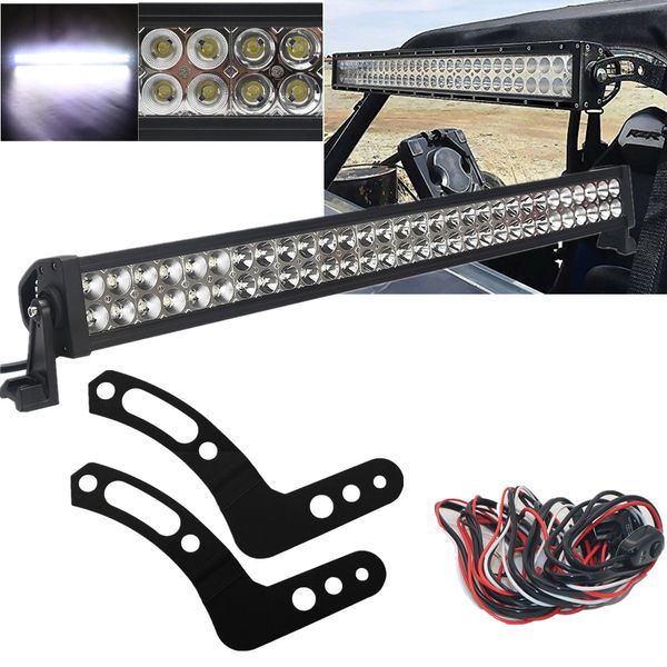 

atv utv accessories 30 32 inch led work light bar with roof mount bracket for polaris rzr xp 900 1000