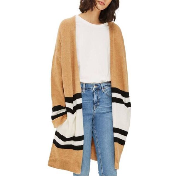 

2017 sweaters women spring autumn shirts loose cardigans sweater long sleeve knitted cardigan outwear jacket coat, White