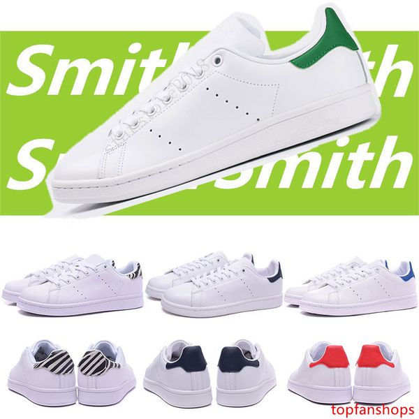 

designer shoes smith men women stan shoes black white red blue silver pink smith sneakers casual shoes leathe size 36-45
