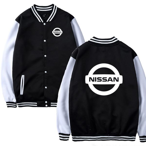 

mens baseball jacket nissan car logo printed casual hip hop harajuku sweatshirts mens baseball uniform slim fit clothing, Black;brown