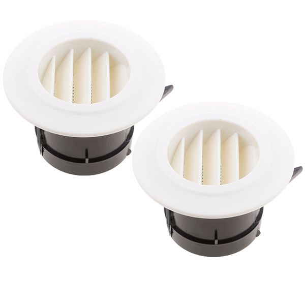 

2x universal rv trailer wall mount air vent exhaust cover white