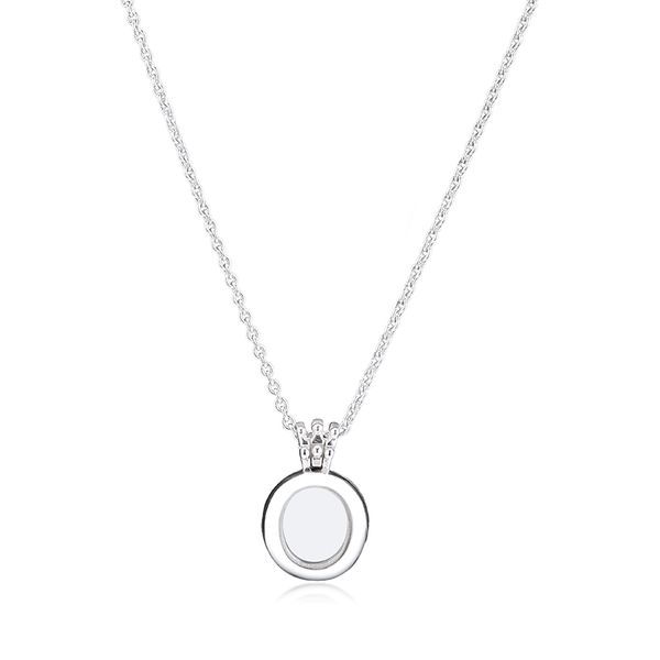 

qandocci 100% 925-серебро-ювелирные изделия с плавающей locket корона o ожерелья подвески бесплатная доставка, Silver