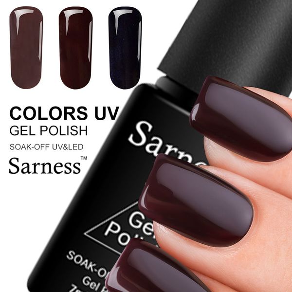 

sarness nail gel varnish nail art esmalte permanente pure colour lucky uv gel polish glitter polish manicure lacquer, Red;pink