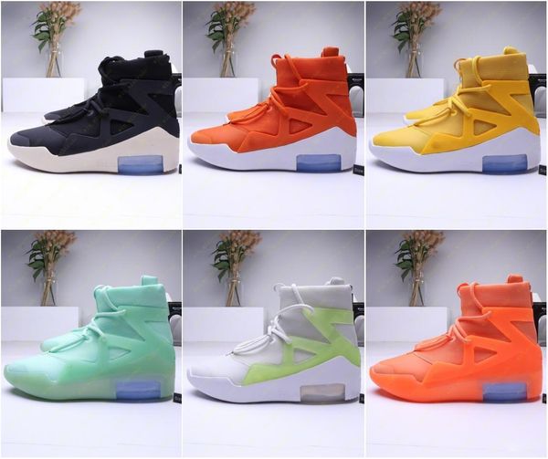 

mens 2019 fear of god 1 light bone black sneakers fashion fog cushion boots sports zoom casual shoes