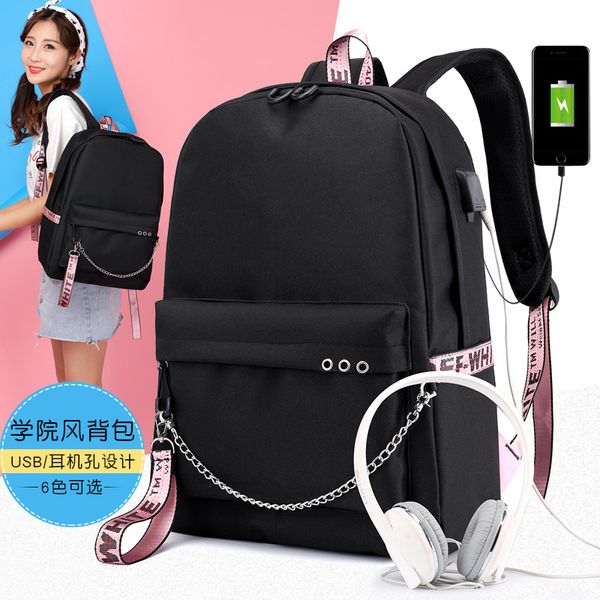 

2019 bangtan boys rap monster jung kook jimin backpack school bags mochila travel bags lapchain backpack headphone usb port
