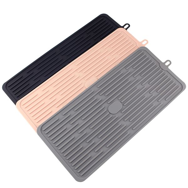 2019 Dish Drying Mat Silicone Draining Board Antibacterial Dish
