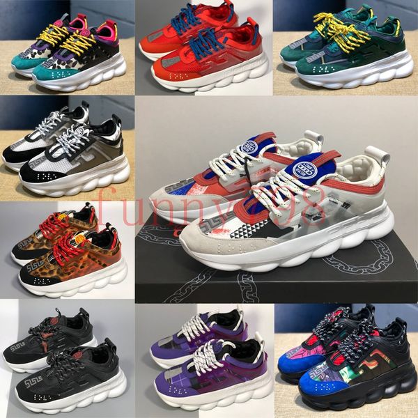 

2019 new quality Designer Chain Reaction increase wonderful Sneakers couple Mens Womens Casual Brand Shoes chaussures de luxe