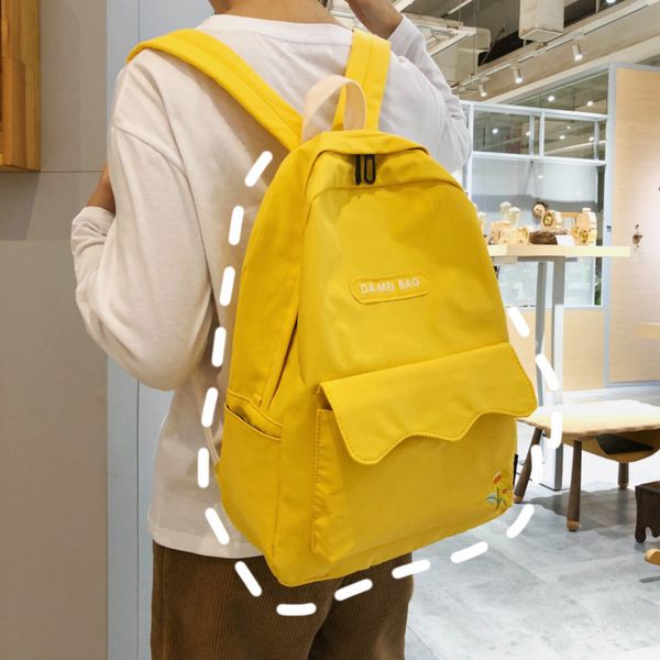 

simple classic designe cotton women backpack school student book bag leisure travel young backbags for school girls boys 2020