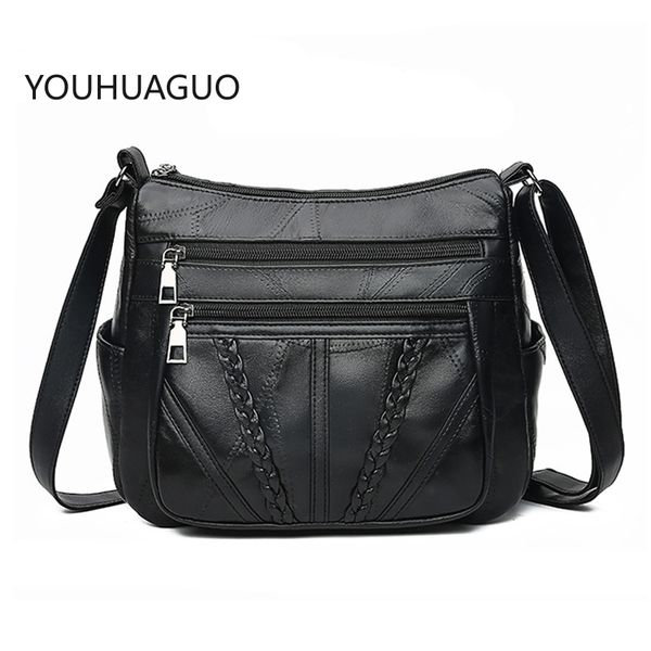 

youhuaguo soft leather women messenger bags 2020 luxury sheep skin leather shoulder bag ladies crossbosy bags