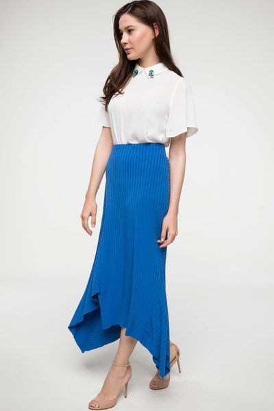 

defacto stylish designed women's autumn asymmetric slit solid wrap long skirt lady casual bandage long skirt j3113az18sm, Black