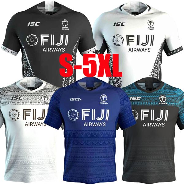 

2020 fiji home away rugby jerseys national rugby league shirt fiji 7s training rugby jersey s-5xl ing, Black