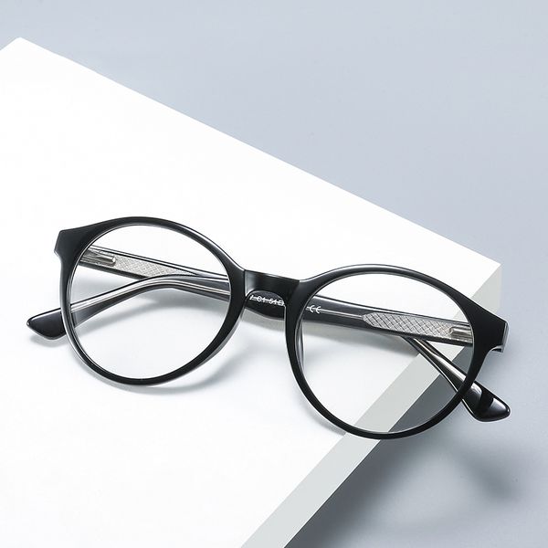 

souson women blue light blocking glasses computer round anti-blue light glasses eyeglasses for wowmen game, White;black