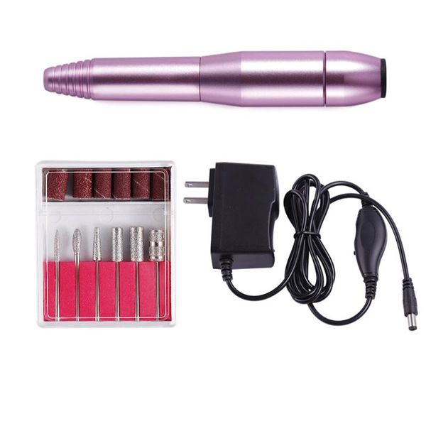 

4pcs nail nursing kit home aluminum alloy drill pen bits electric polish pedicure art tool manicure salon machine handheld