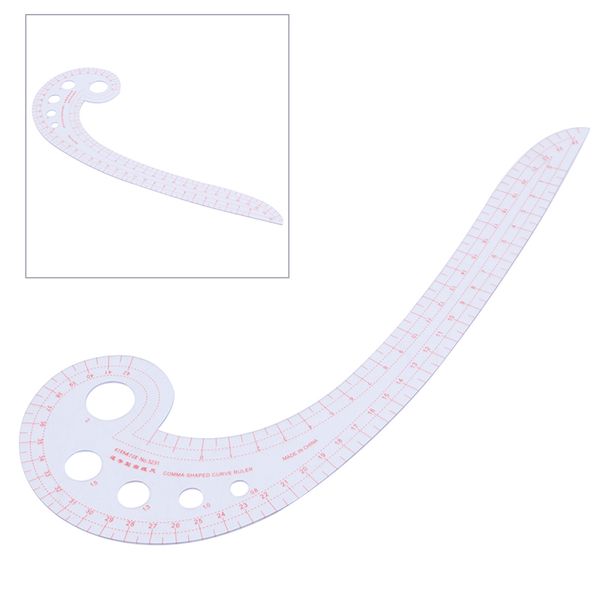 

new arrival sewing ruler comma shaped french curve plastic tailor drawing craft tool diy jun9, Black