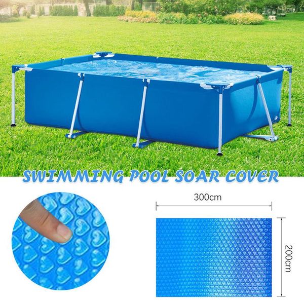 

pool cover swimming pool cover dust rainproof blue square tarpaulin durable family garden pools swimming summer