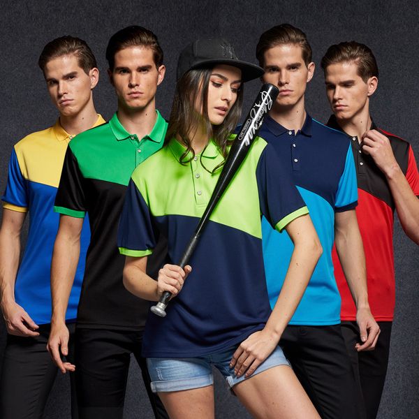

big vrand t-shirt women coat sports t-shirt printing custom logo quick dry short sleeved polo shirt lapel activities clothes men, Black;blue