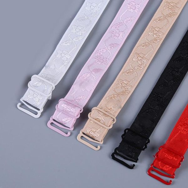 

1.8cm slip resistant bra straps women double shoulder elastic bra strap accessories, Black;white