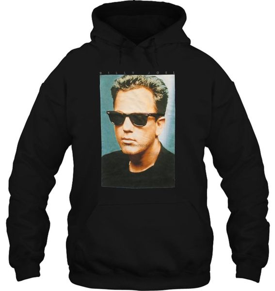 

men hoodie billy joel sunglasses white fashion women streetwear, Black