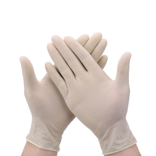

natural latex gloves powder disposable examination hand protective 9-inch pet care inspection anti corrosion white high qulity