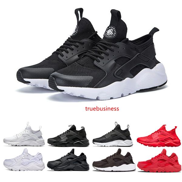 

wholesale huarache 4 iv ultra run mens running shoes black white red womens sneakers sports shoes chaussure ing