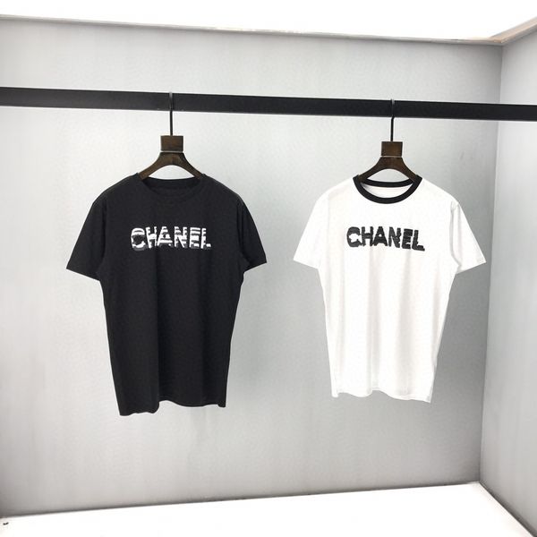 

2020ss весна и лето новый высококачественный хлопок печать короткий рукав круглый вырез панели футболка размер: -l-xl-xxl-xxxl цвет: черный, White;black