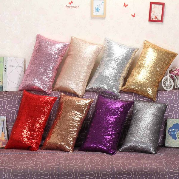 

sequins sofa bed home festival pillow case cover christmas decorations for home sofa cushion cover coussin decoratif c118
