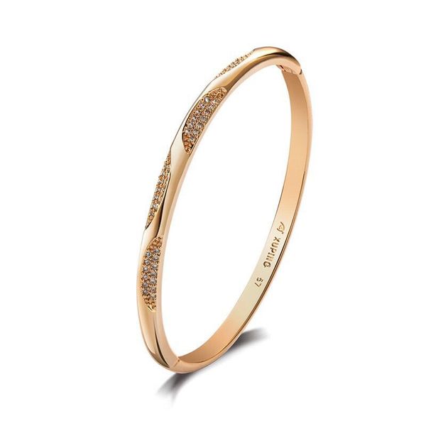 

mxgxfam new zricon bangle bracelet for women fashion jewelry gold color 18 k + no skin allergy nickel free, Black
