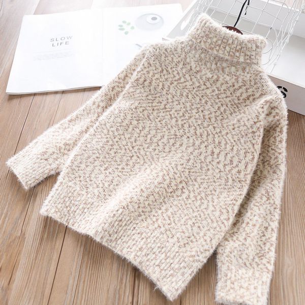 

high collar girls sweater children's clothing wholesale, Blue