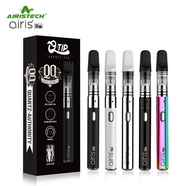 

Аутентичные Airis Qtip Kit Q-tip Wax Vaporizer Dab Vape Pen Qcell Катушка Керамическая Driptip 650 мАч 510 Батарея Быстрая доставка