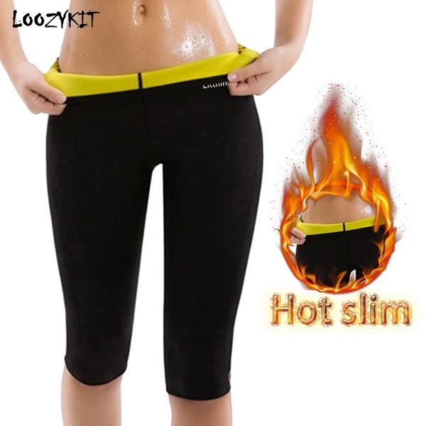 

loozykit 2019 sauna pants women slimming trousers neoprene for weight loss leggings shapers fat burning sweat fifth pants, White;red