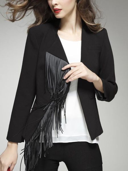 

2020 женщины костюма мода личности черных пиджаки пальто, White;black