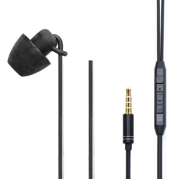 Dormir original fone de ouvido 1.2M alta Baixo Wired in-ear fone de ouvido barulhos CANCELAMENTO com Mic Por apenas sono