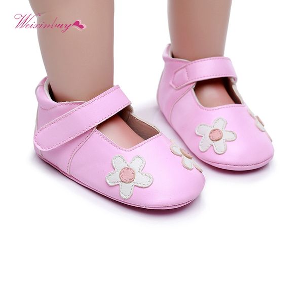 

baby shoes sweet flower casual princess girls baby kids pu leather solid crib babe infant toddler cute shoes