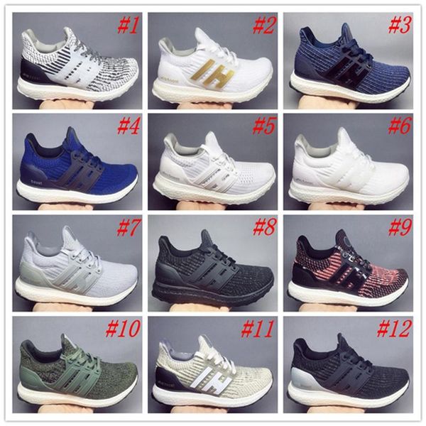 

2018 ultra boost 4.0 3.0 men women core triple black white primeknit runner fashion ultraboost running sneaker sports shoes eur 36-45