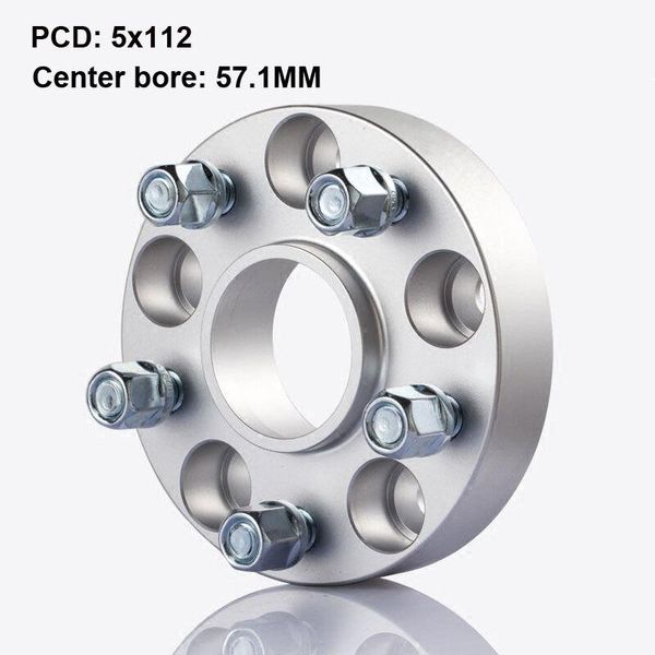

2pcs 25mm thick pcd 5x112 cb 57.1mm aluminum alloy wheel flange spacers adapters
