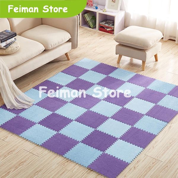 

30x30cm kids carpet foam puzzle mat eva ant velvet baby eco floor living room bedroom patchwork floor mats baby nursery area rug