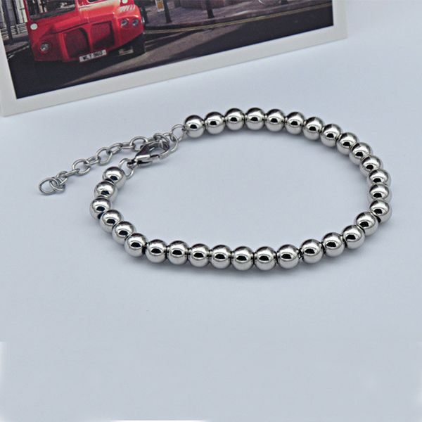 

beads bracelet mens stainless steel charm for bracelets silver punk rock friendship bracelets 2020 gifts for male accessories, Black