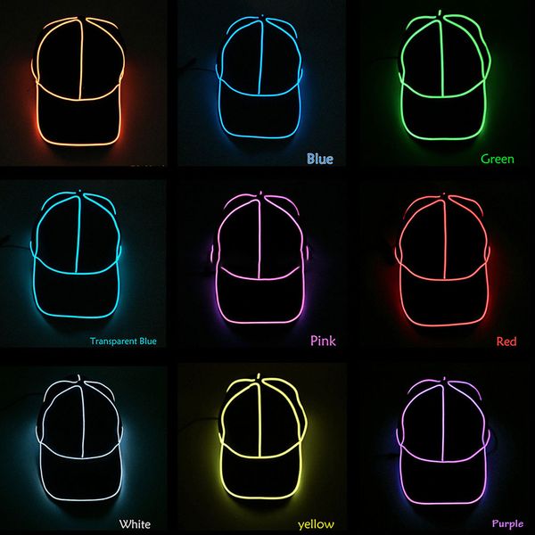 

brelong el холодная легкая бейсболка мужская хлопковая кепка легкий твердый унисекс snapback led флеш хип-хоп шляпа